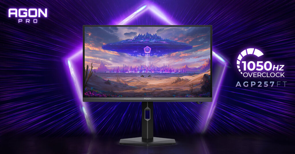 AOC presenta un monitor de 1.000 Hz nativos y hasta 1.050 Hz con OC Monitor gaming AGON PRO AGP257FT de AOC
