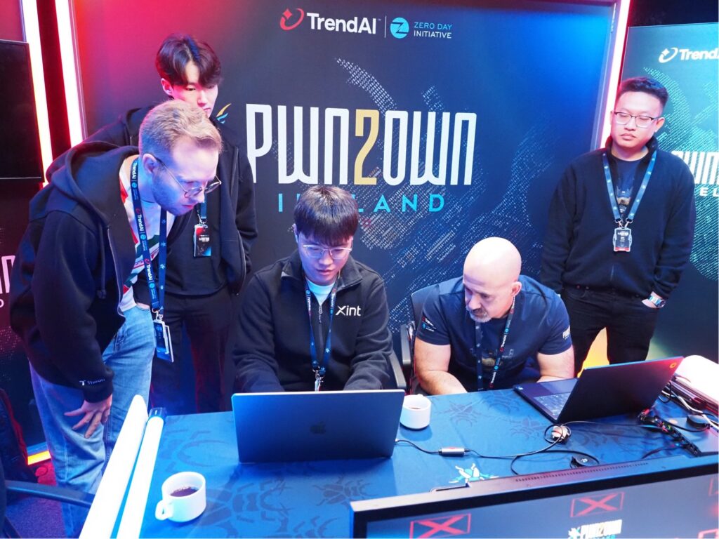 Xint durante la demostración de un exploit contra LiteLLM en Pwn2Own Ireland 2026