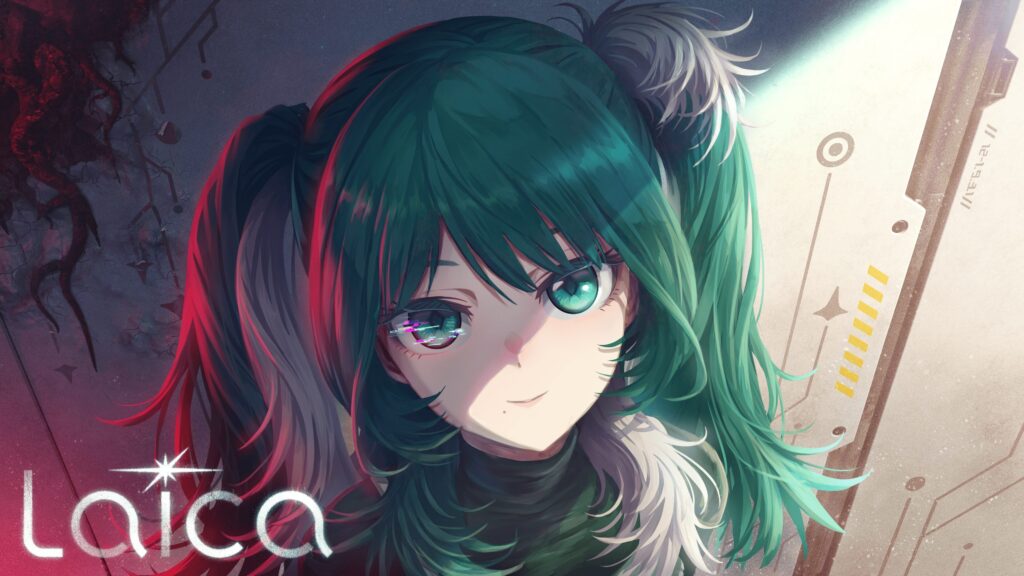 Laica junto al logotipo del videojuego.