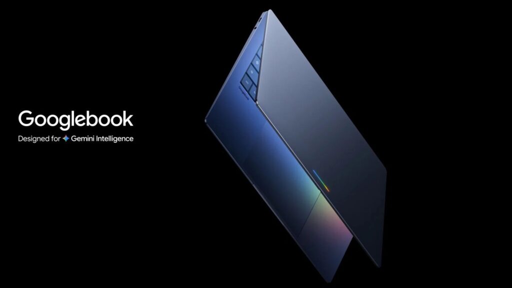 Google reconoce diferencias en las apps Android de los Googlebook con Intel Portátil Googlebook de ASUS con una carpeta de aplicaciones Android abierta en pantalla.