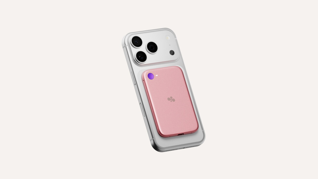 El dispositivo Bee Eclipse se acopla magnéticamente a la parte trasera de un teléfono, según la imagen oficial de Amazon