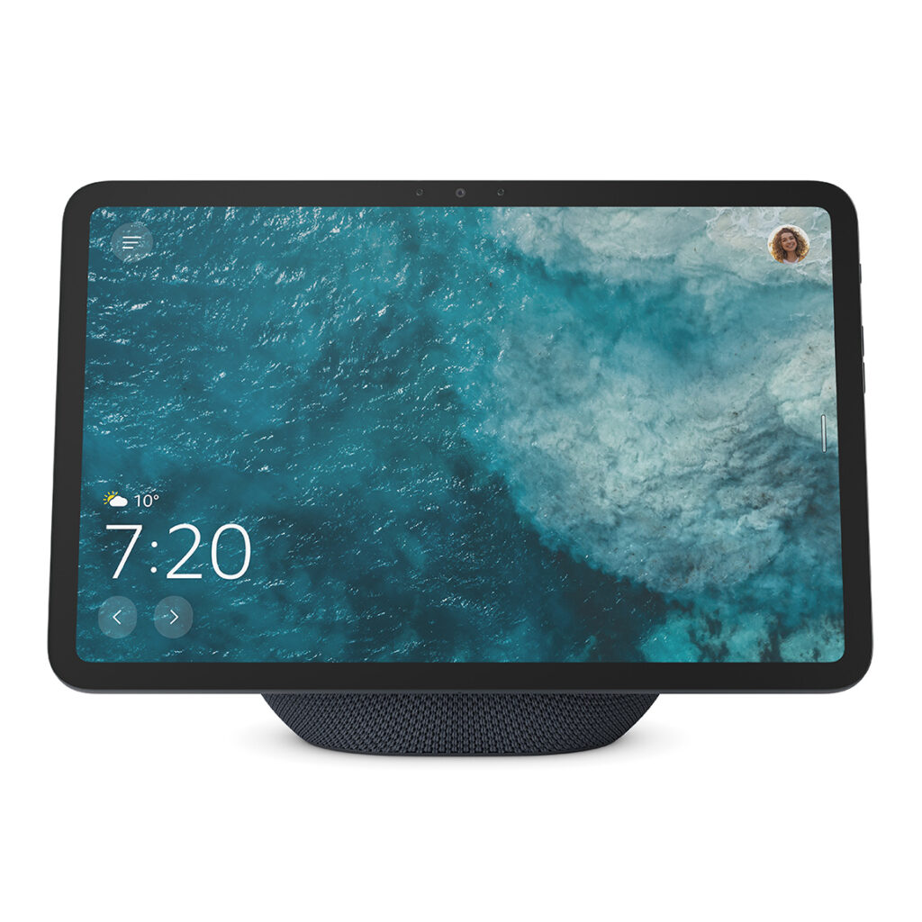 Amazon Echo Show 11 en color gris grafito, con pantalla Full HD de 11 pulgadas.