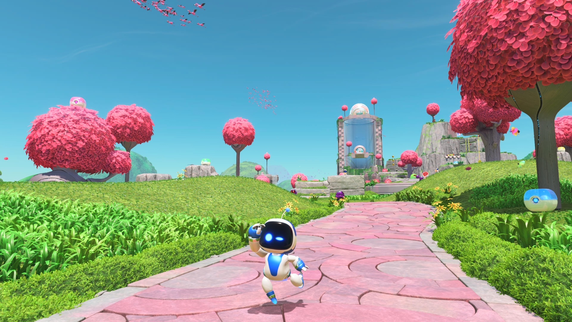 Astro Bot recorre un colorido escenario de plataformas