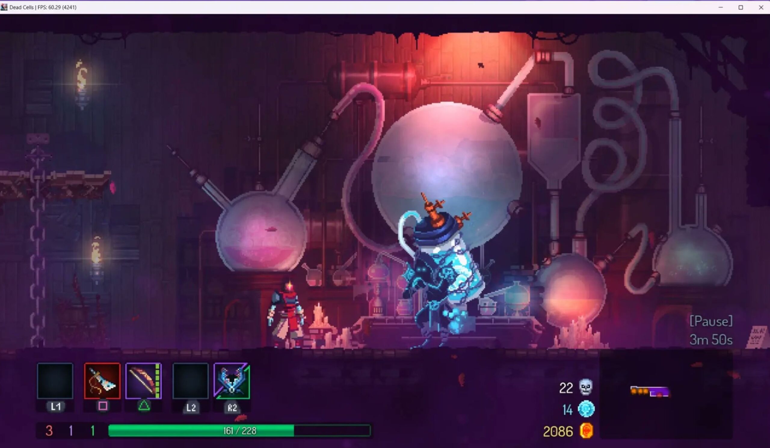 Dead Cells ejecutándose en Windows desde una versión de PS5 mediante AnyPS5