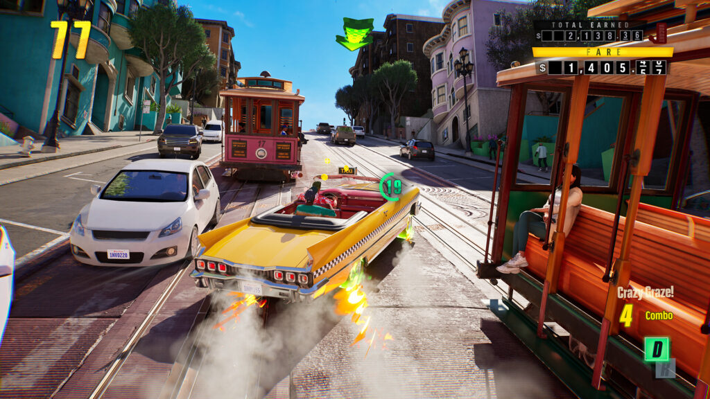 Crazy Taxi: World Tour presenta Brasil, el cuarto mapa de su campaña El taxi amarillo de Axel circula entre coches y tranvías en el escenario de Costa Oeste de Crazy Taxi World Tour