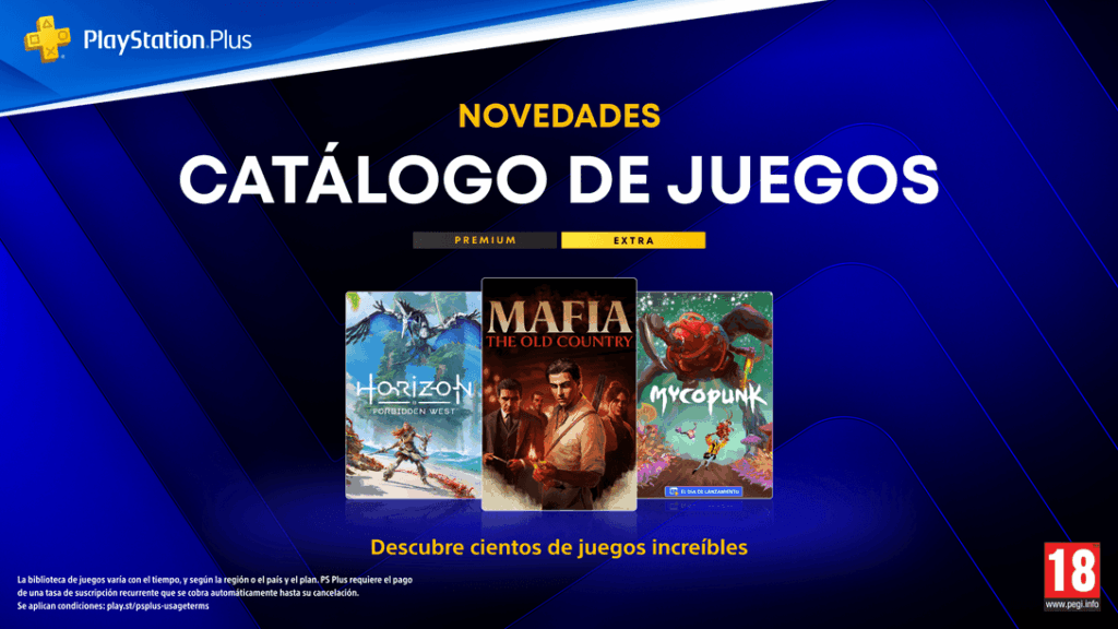 Imagen promocional oficial del catálogo de PlayStation Plus de octubre de 2026