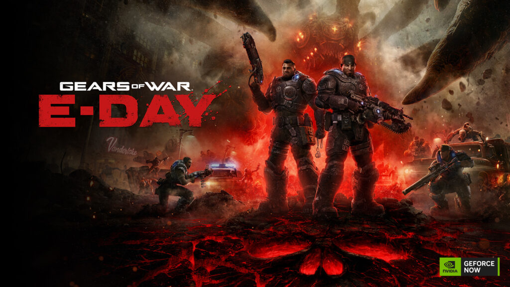 Gears of War: E-Day ya está en GeForce NOW: qué necesitas para jugarlo en la nube Marcus Fenix y Dom Santiago frente a los Locust en el arte oficial de Gears of War: E-Day para GeForce NOW