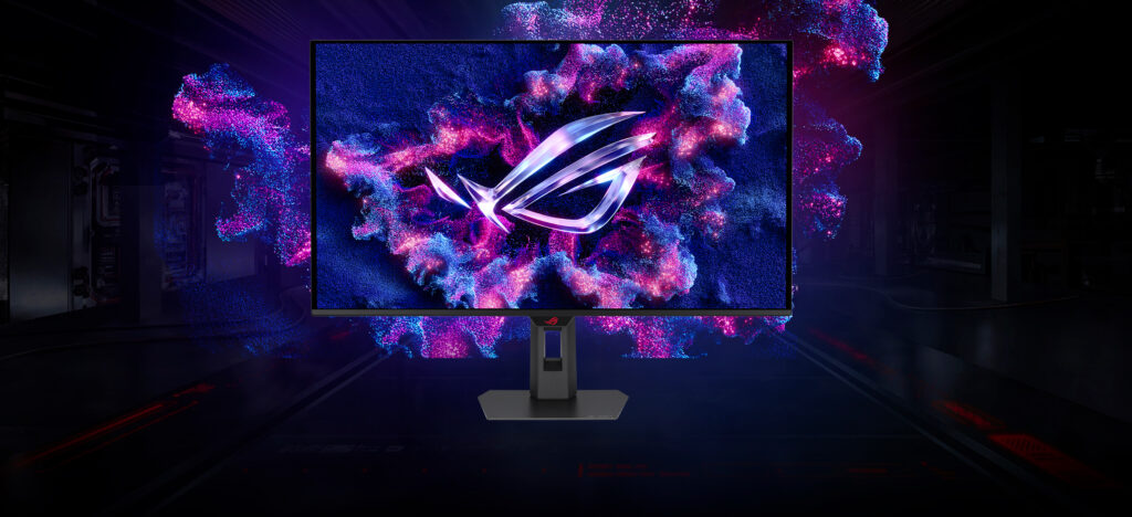 Monitor ASUS ROG Strix OLED XG32UQDS en la imagen promocional del producto