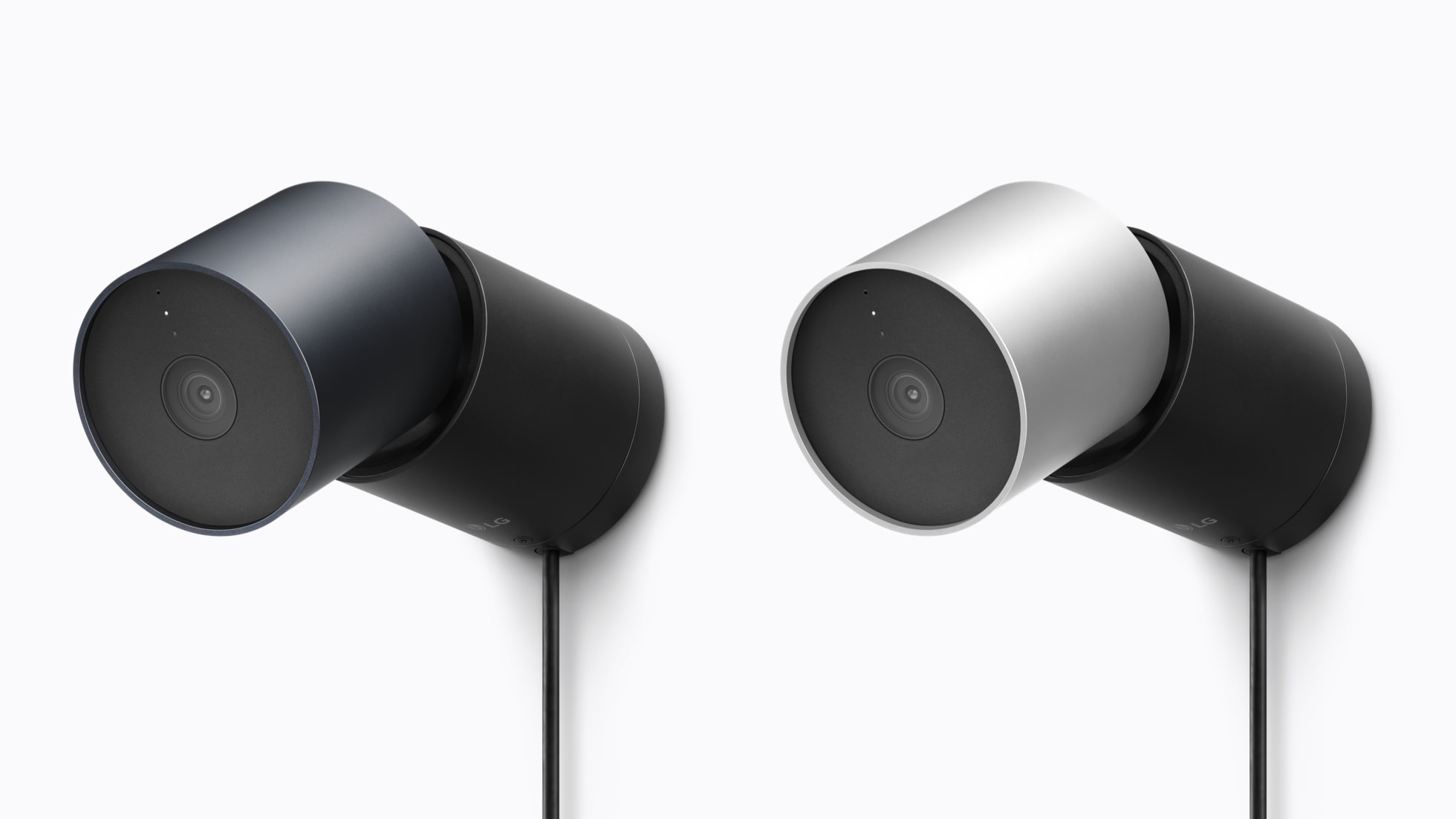 Cámara exterior LG Outdoor Cam Plug-In de la colección Apple Home.