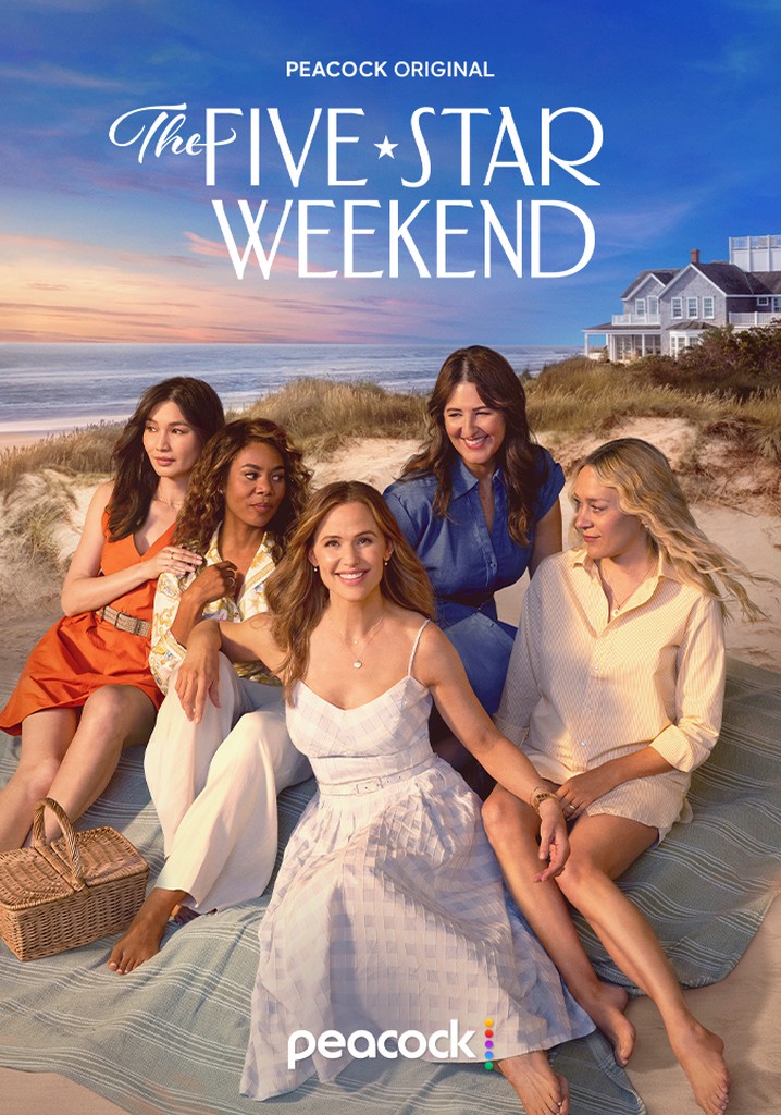 Cartel promocional de The Five Star Weekend, serie disponible en SkyShowtime