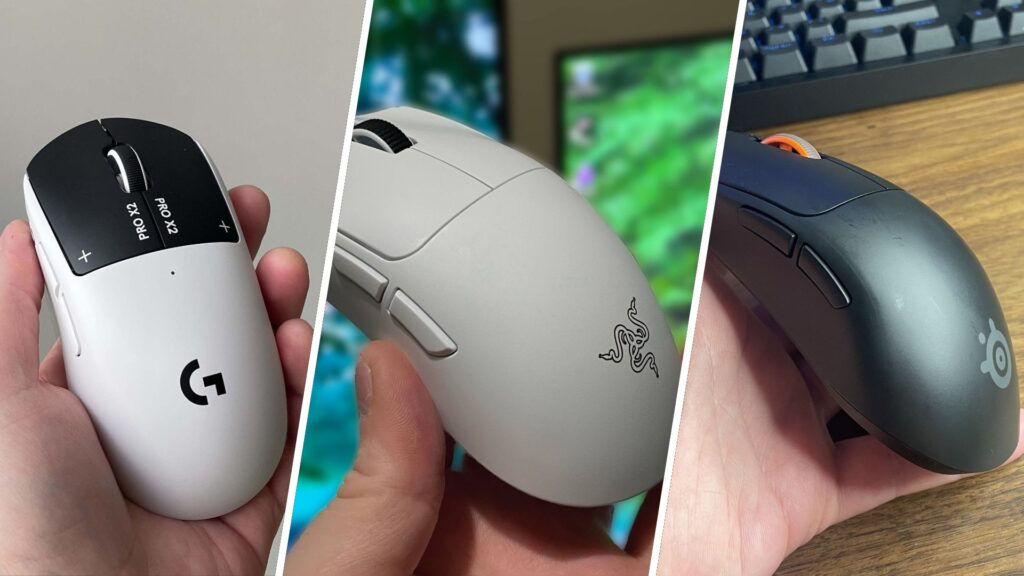 Ratones Logitech G Pro X2 Superstrike, Razer Viper V4 Pro y SteelSeries Sensei Pro
